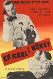 En karl i köket filmas