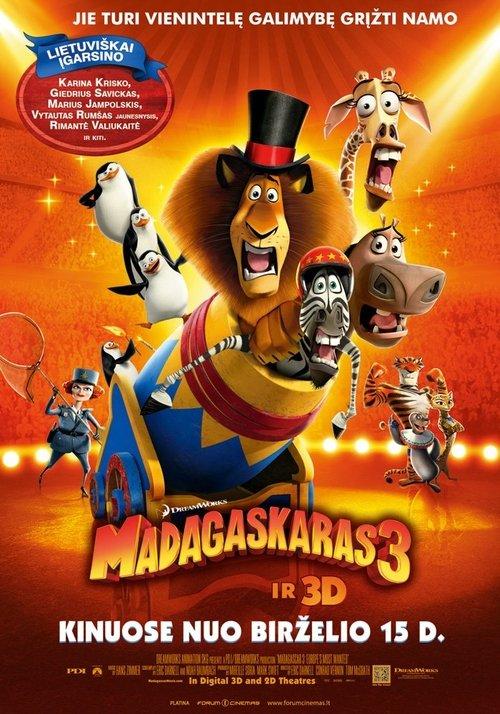 Madagaskaras 3 filmas online
